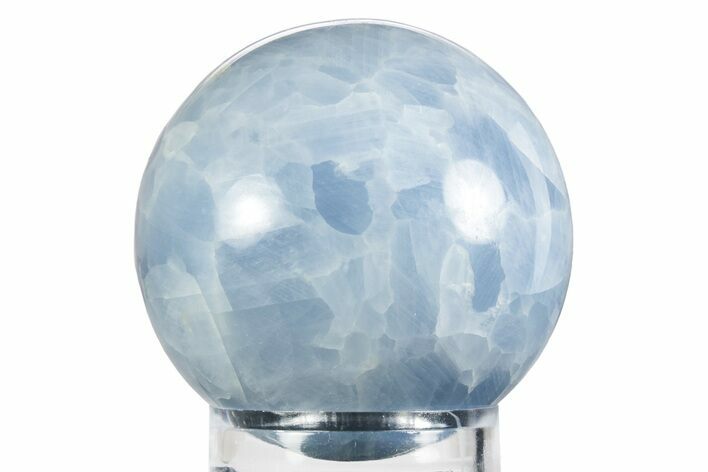 Polished Blue Calcite Sphere - Madagascar #239097